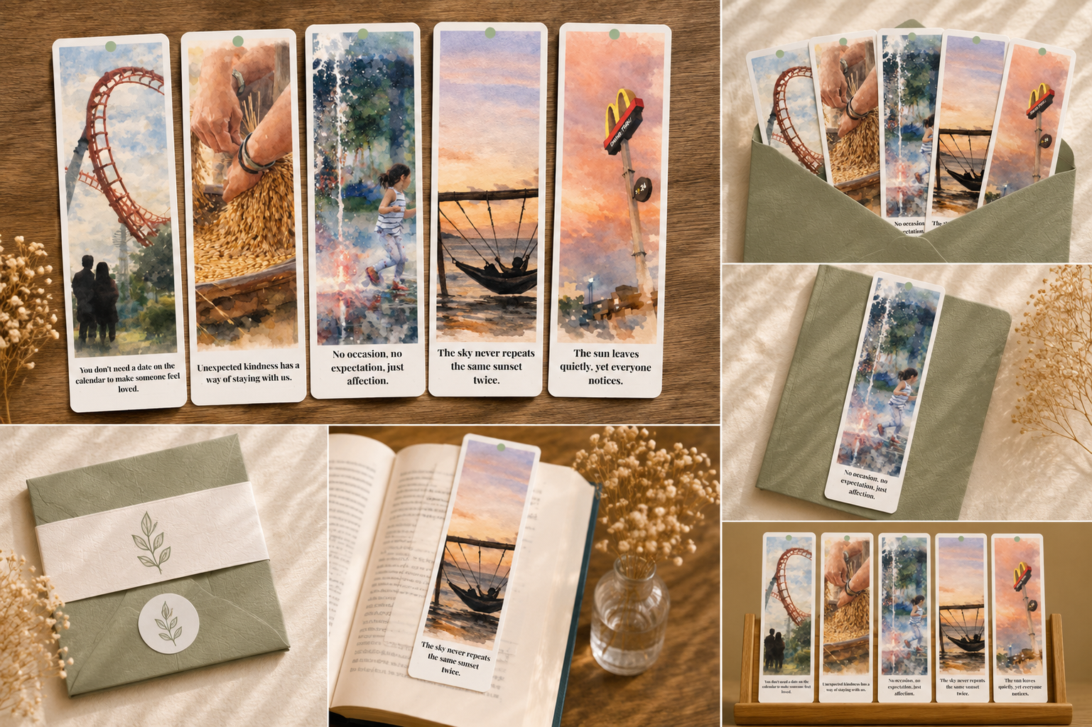 Everyday Moments | Watercolor Bookmark Collection