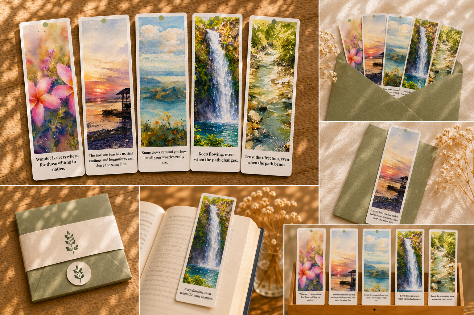 The Art of Noticing | Watercolor Bookmark Collection