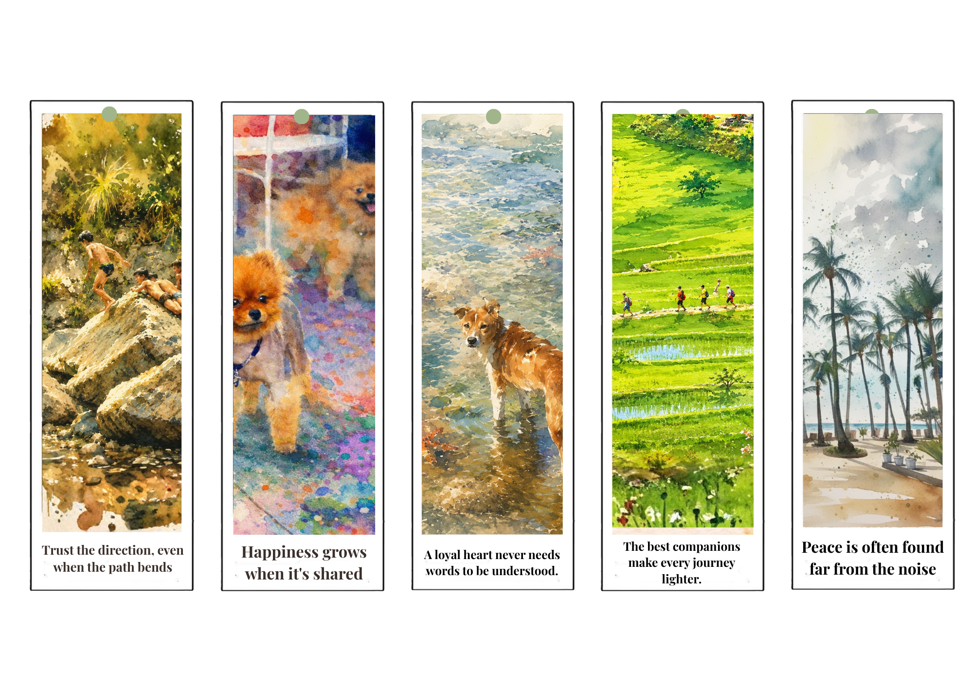 Kindred Paths | Watercolor Bookmark Collection - Image 2
