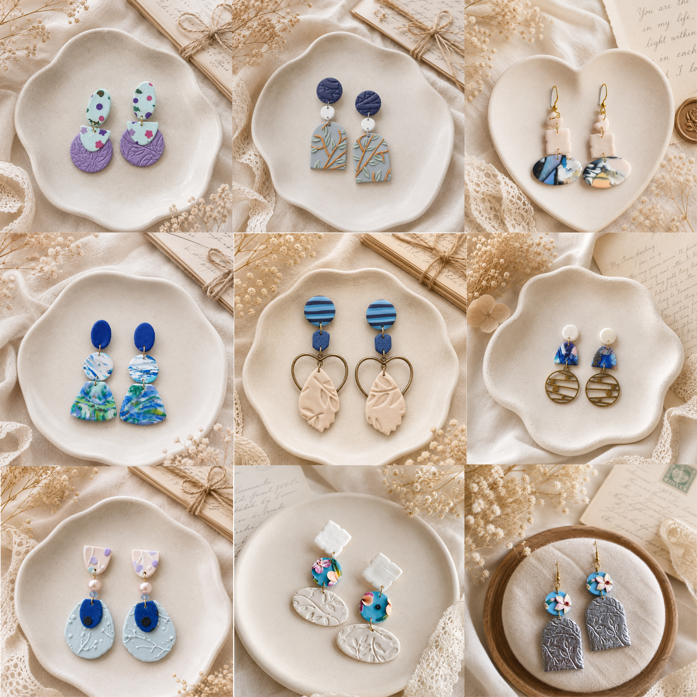 Blue Reverie | Abstract Collection Earrings