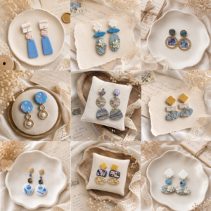 Cerulean Garden | Abstract Collection Earrings