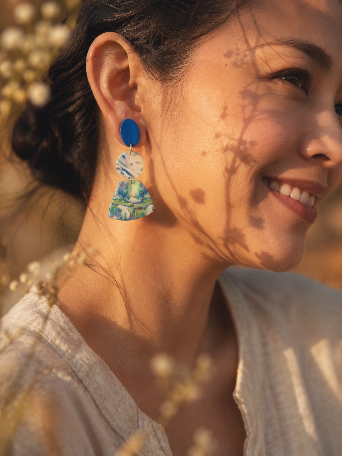Blue Reverie | Abstract Collection Earrings - Image 5