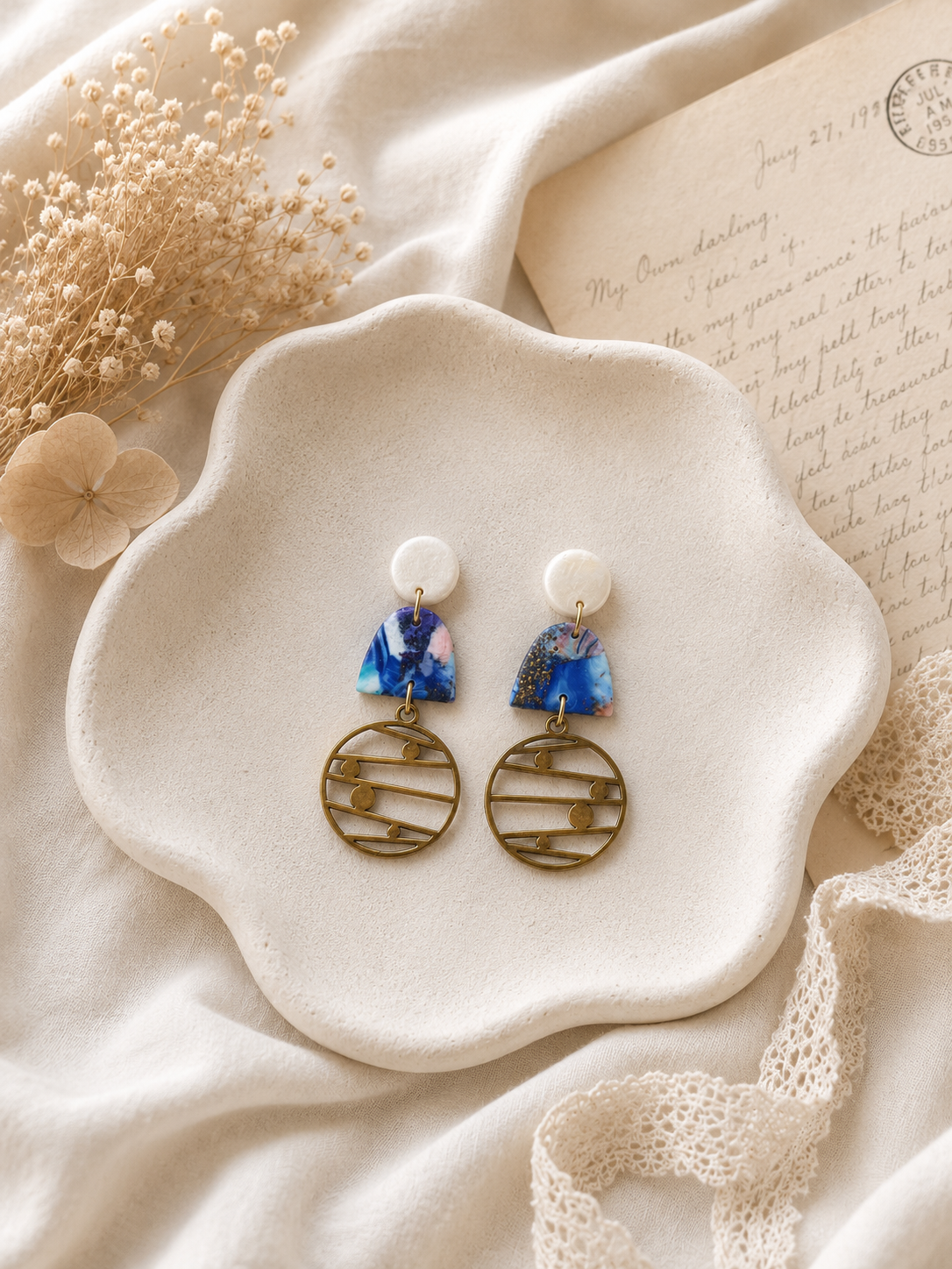 Blue Reverie | Abstract Collection Earrings - Image 7
