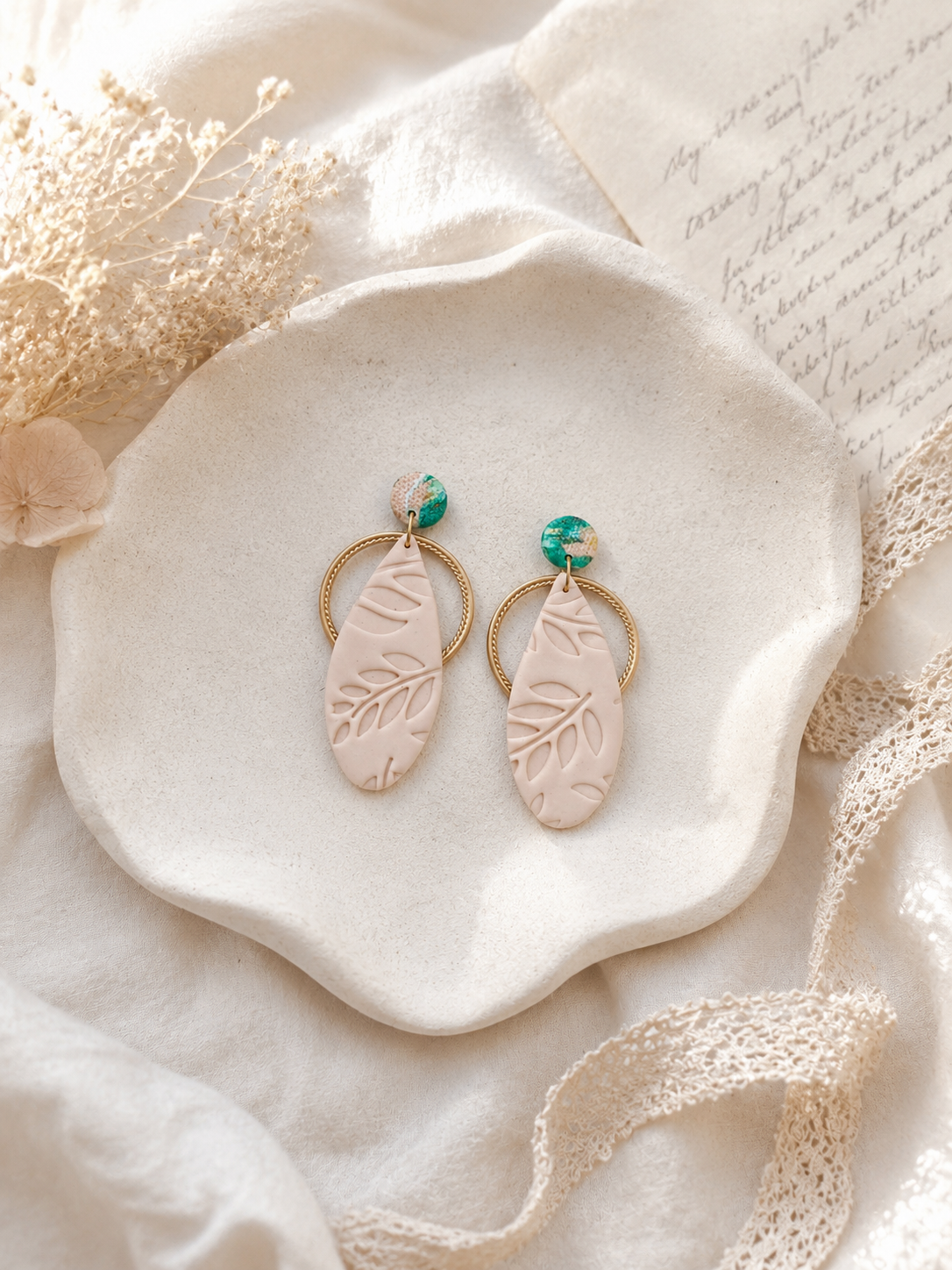 Ivory Poem | Abstract Collection Earrings - Image 3