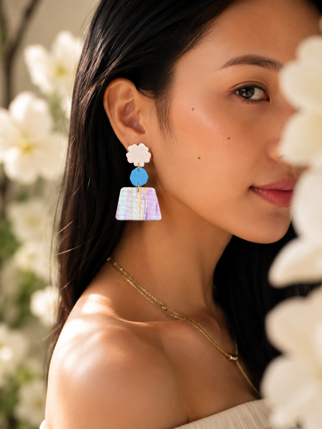 Pastel Harmony | Abstract Collection Earrings - Image 7