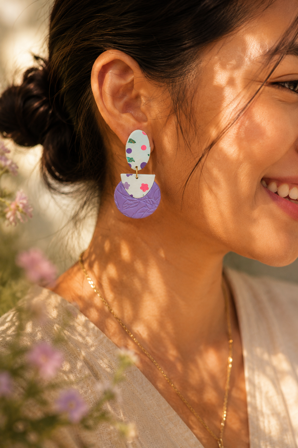 Blue Reverie | Abstract Collection Earrings - Image 2
