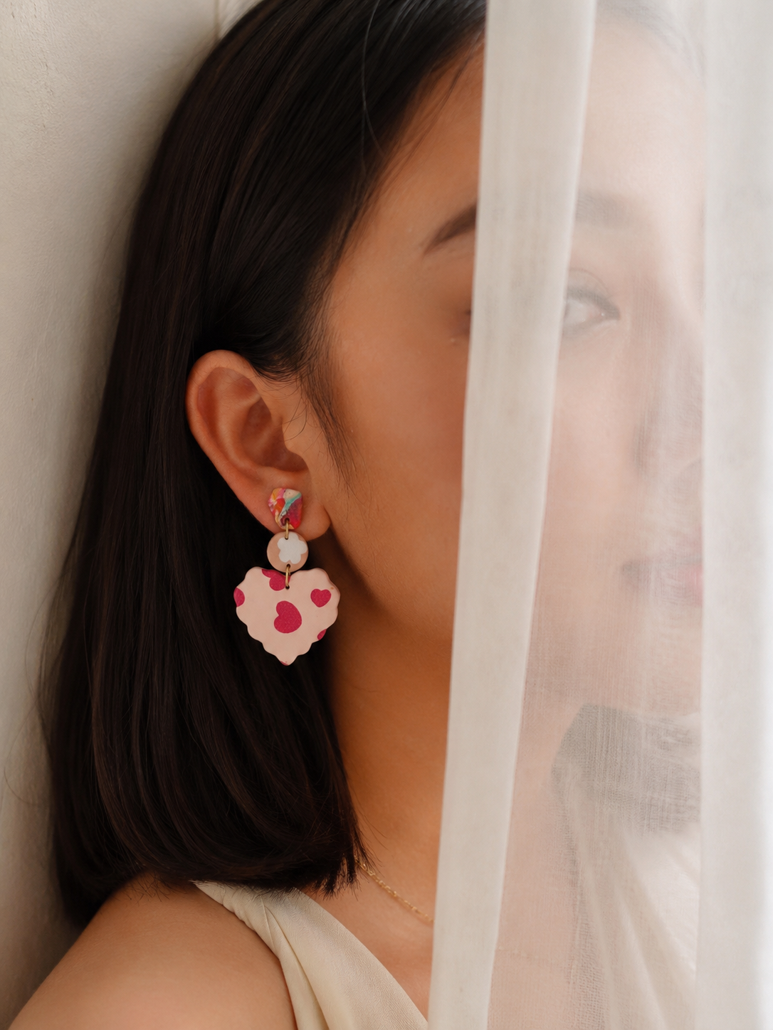 Crimson Muse | Abstract Collection Earrings - Image 6