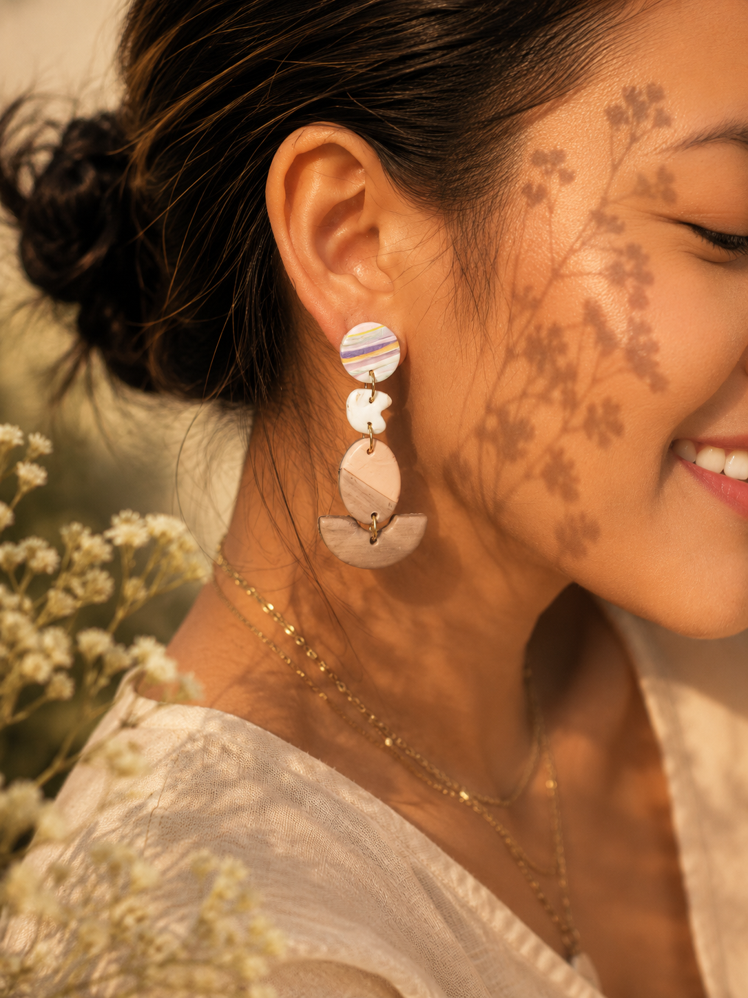 Ivory Poem | Abstract Collection Earrings - Image 6