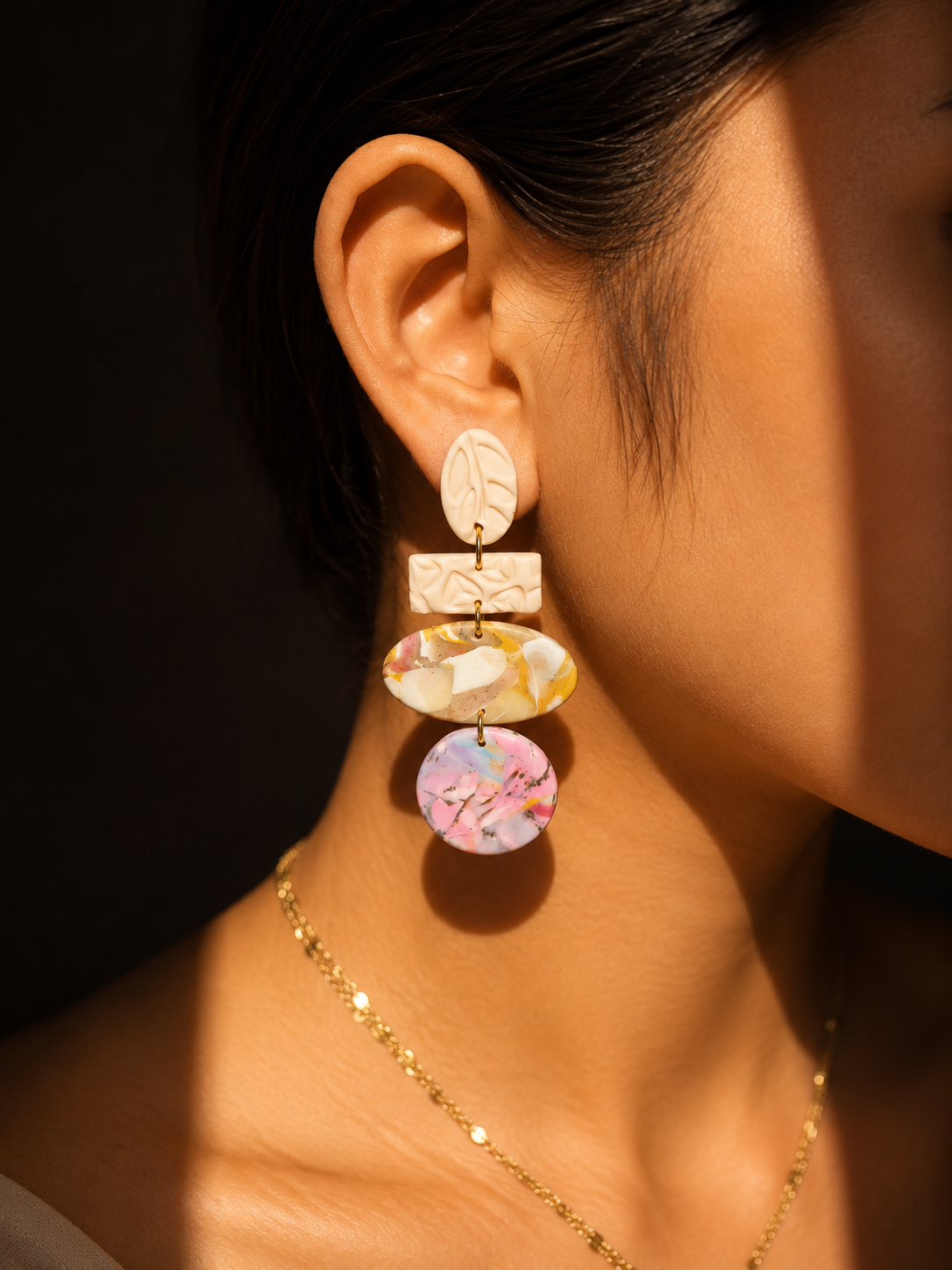 Pastel Harmony | Abstract Collection Earrings - Image 8