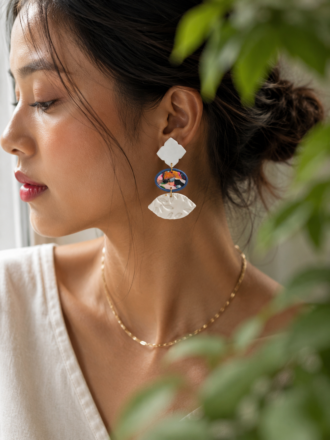 Blue Sonata | Abstract Collection Earrings - Image 2