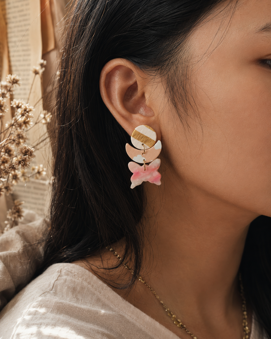 Pastel Harmony | Abstract Collection Earrings - Image 5