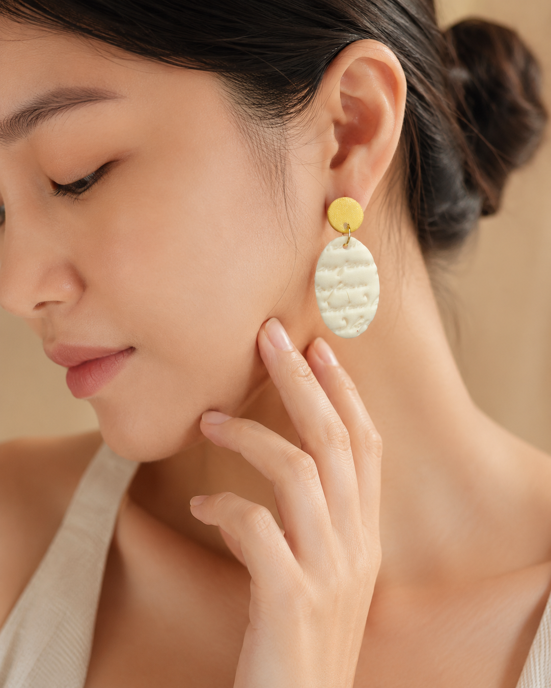 Ivory Poem | Abstract Collection Earrings - Image 7