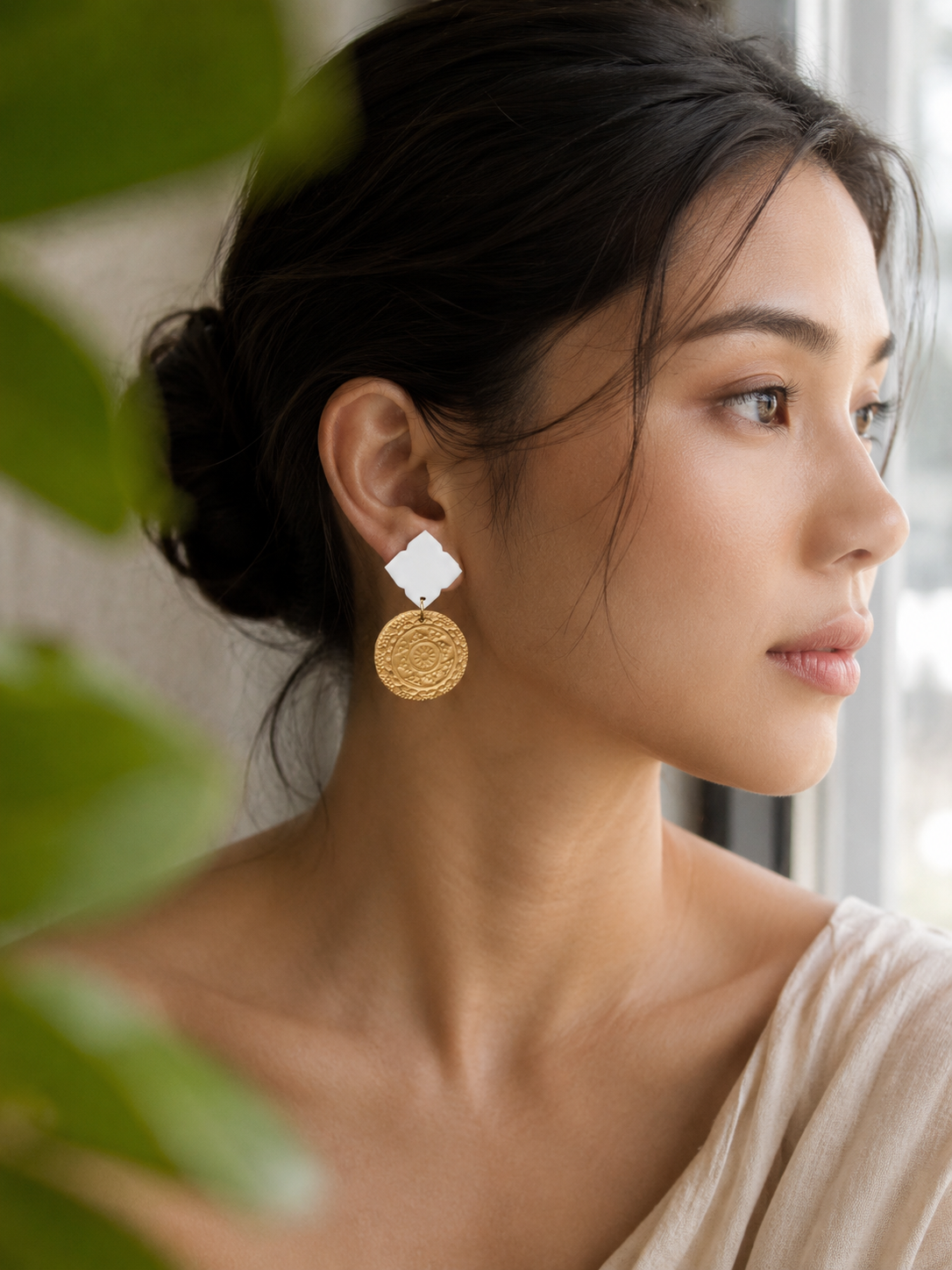 Ivory Poem | Abstract Collection Earrings - Image 9