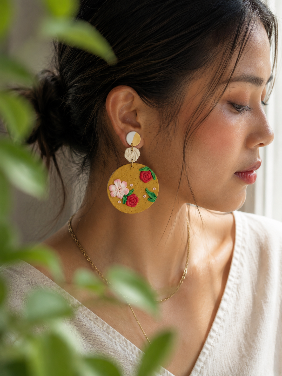 Crimson Muse | Abstract Collection Earrings - Image 10