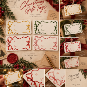 Ribbon & Wishes | Christmas Gift Tags
